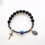 Custom Stone Beads Miyuki Beads Cross Bracelet Religious Jewelry Accessories