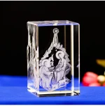 Creative 3D Crystal Carving Jesus Cross Transparent Crystal Crafts Home Crystal Ornaments 5*5*8cm Factory Wholesale - Image 3