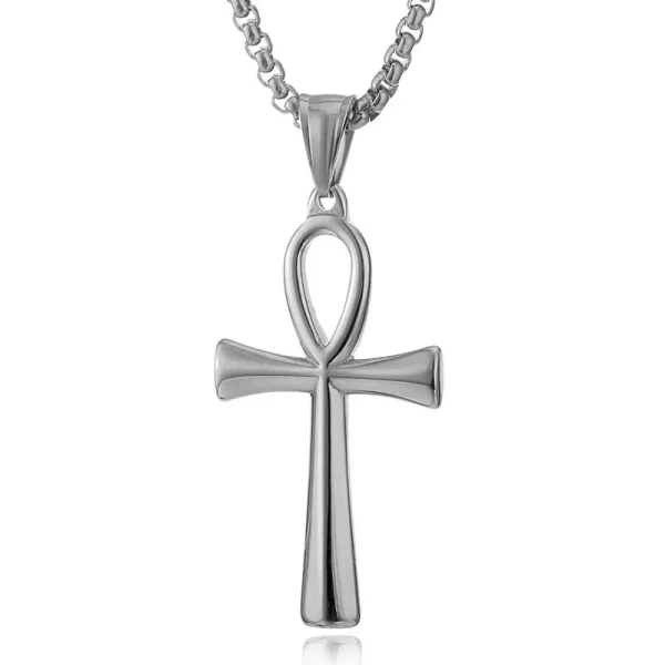 Catholicism Religious Jewelry Gold Plated Stainless Steel Cross Necklace Gold Plated for Gifts