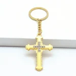 Christian Themed Cross Pendant Church Gift Metal Key Chain Bag Accessories Hanging Accessories Car Key Chain Pendant