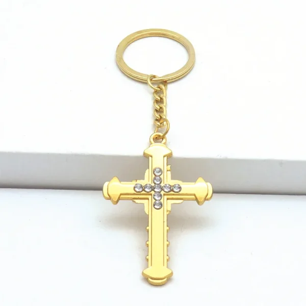 Christian Themed Cross Pendant Church Gift Metal Key Chain Bag Accessories Hanging Accessories Car Key Chain Pendant