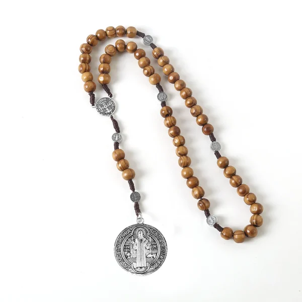 Catholic Pendant Rosary Beads Cross Miracle Medal St. Benedict Mary Pendant Easter Jewelry Wholesale