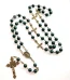 Support Custom Risingmoon Religious Catholic Blackish Green Virgin Cross Jesus Christian Acrylic Beads Retro Rosary Neck