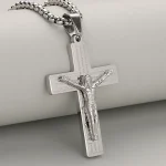 Men's High-End Fashion Crucifix Pendant Jesus Cross Hot Sale Hip-Hop Style Gold Plated Stainless Steel Link - Image 3