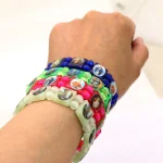 Catholic Jewelry DIY PVC Rosary Beads Splicing Elastic Bracelet Handmade Alloy String for Men Women Diamond