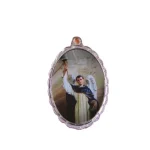 Oval Mix Saint Charms St Virgin Mary Charms Religion Metal Medal Pendant for Rosary Bracelet Making