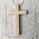 Catholic Wood Cross Crafts Christian Ornaments Solid Wooden Simple Home Office Log WoodCarving Wholesale of Church Prayer Gifts - Image 3