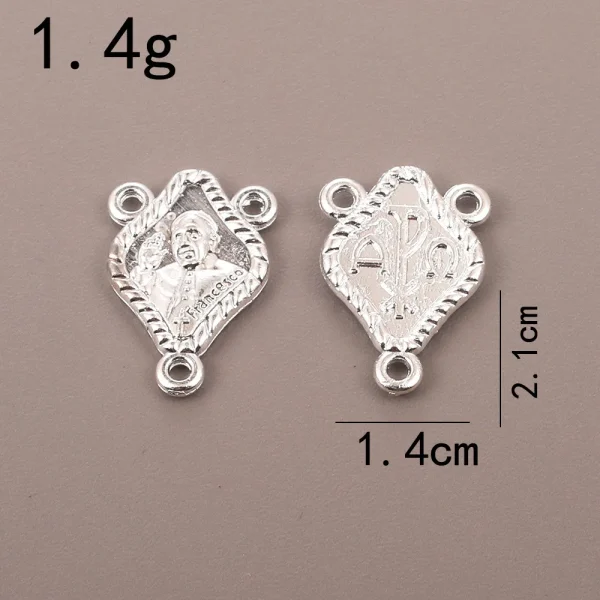 Catholic Rosary Accessories Connector Cross Pendant, Vintage Metal Jewelry Pendant DIY Zinc Alloy Accessories Wholesale