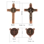 Crucifix Jewelry Accessories Cross for Catholic Rosary Antique Copper-plated Alloy DIY Jewelry Jesus Saint Benedict Exorcising - Image 6