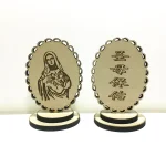 Mecrt Solid Wood Hollow Carved Reiligious Prayer ICONS Car Home Decoration Table Ornaments Souvenir Crafts Gifts Home Decoration - Image 3