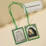 Mecrt Handcrafted Children's Catholic Scapular Jewelry Religious Amulet Polyester Material Our Lady Mount Carmel Gift - Image 4