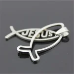 Christian Jesus Catholic Holy Father Stainless Steel Cross Fish Pendant Religious Unisex Gift Jewelry Accessories Wholesale - Image 2