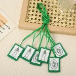 New In-Stock Religious Style Polyester Necklace Tags with Claw Setting Custom Logo Patterns Shoulder Tags for Travel Use