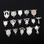 Oval tee pendant, wholesale from manufacturers, cross-border supply, retro metal jewelry pendant, rosary necklace pendant. - Image 3