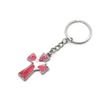 Peace Dove and Christian Crucifix Metal Keychain Car Pendant Key Ring for Keys and Jewelry Charms Elegant Religious Design - Image 6