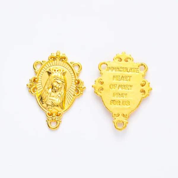 DIY Jewelry Accessories Vintage Zinc Alloy Electroplated IMMACULATEHEARTOF MARYPRAYFOR US Connector Wholesale Factory