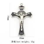 Mecrt Cross Jesus Pendant 7.5*4.5cm Church Catholic Christian Religion Saint Benedict Retro Cross INRI Multiple Colors Jewelry - Image 4