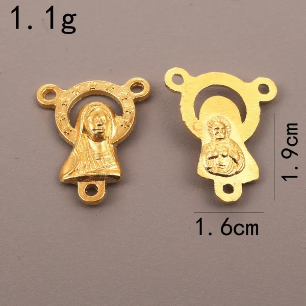 Catholic Commodity Accessories, Golden Triangle, Oval Tee Pendant, Retro Jewelry Pendant, Rosary Necklace Pendant.