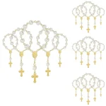 Baby Baptism Rose Rosary Beads Communion Gift Wedding Return Finger Chain Party Gift - Image 4