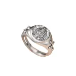 Fashion INS Trend Titanium Open Ring Popular Design Prayer Cross Couple Rings for Men Women European American Jewelry Wholesale - Image 5