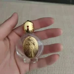 Catholic Holy Water Bottle Glass Alloy Embossed Water Bottle Container Crafts Christmas Gifts Wholesale - Image 5