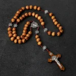 Mecrt Rosaries Religious Catholic Rosary Beads with Jesus Pendant Rosary Jewelry Resurrection Sunday Christmas Gifts Wholesale