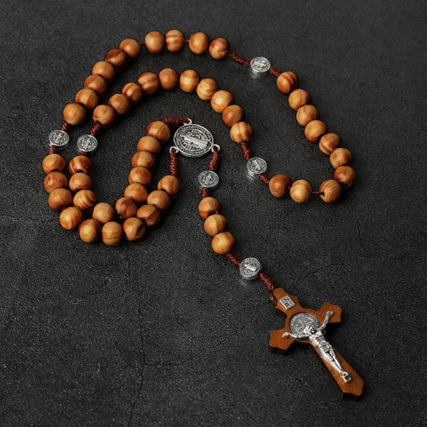 Mecrt Rosaries Religious Catholic Rosary Beads with Jesus Pendant Rosary Jewelry Resurrection Sunday Christmas Gifts Who
