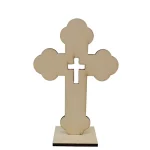 Mecrt New Wooden Crafts Cross Decoration Religious Style Wooden Home Decoration with Metal Wood Chips Alloy Type in Stock - Image 5