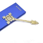 22*7cm Jerusalem Hand Cross Gold Plated Zinc Alloy Metal - Image 5