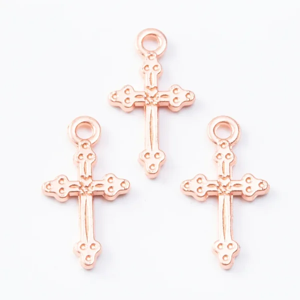 Catholic Cross Pendant Jewelry Accessories Jewelry Making Charms 2.1×1.2×0.2cm Fit Charm Fashion Bracelet Neck
