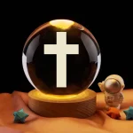 Catholic Cross Crafts Religious K9 Crystal Ball Tabletop Ornament Decoration Bedroom Light Gifts Wedding Gifts Christmas Gifts - Image 5