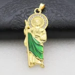 DIY Jewelry Components Hollow-Out Gold Plated Zinc Alloy Jesus Pendant Religious Style Triangle Zircon Charms - Image 6