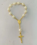 Catholic Bracelet Jewelry Holy Communion Baptism Gift Bead Rosary Charm Bracelet Mini Denary for New Born Baby - Image 5