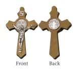 Catholic Crucifix Alloy Inri Jesus Cross with Wooden Cross Religious DIY Rosary Jewelry Accessories for Children Wholesale - Image 2