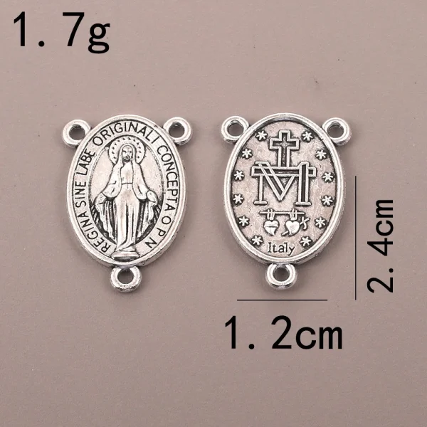 Factory Direct Supply Faith Necklace Bead Caps DIY Electroplated Alloy Jewelry Accessories Wholesale Non-Religious Trian