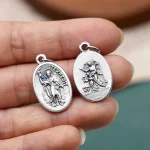 Mecrt Best Seller 2.2cm Double Sided Religious Pendant Saint Experdee + Guardian Angel Hot Jewelry Made of Alloy - Image 2