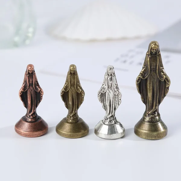 Statues of the Virgin Mary Our Lady of Guadalupe Ornament Figurine Engraving Catholic Statue Handicraft Decoration Gift