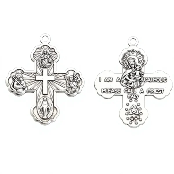 Mecrt Retro Electroplated Metal Enamel Charms Jewelry Five-in-one Necklace & Bracelet with Rosary Pendant Accessorie