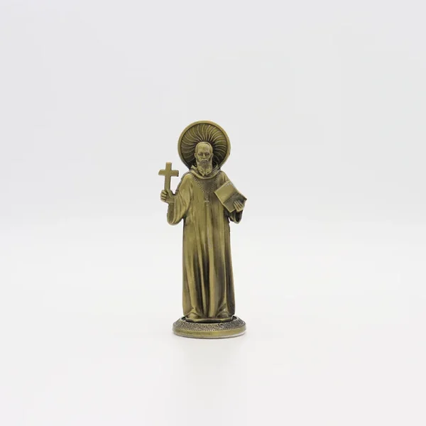 Catholic Statue Beckoning Ancient Green 3D Gold Metal Jewelry Ornaments Home Car Desktop Decorations Crafts Cross Figuri