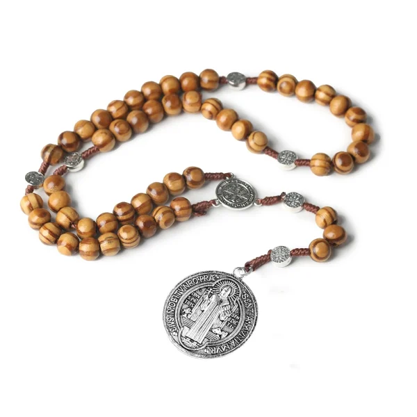 Wooden Rosary Crucifix Catholicism Gifts Religious Rosaries Prayer Beads Christian Catholic Cross Jesus Christ Jewelry