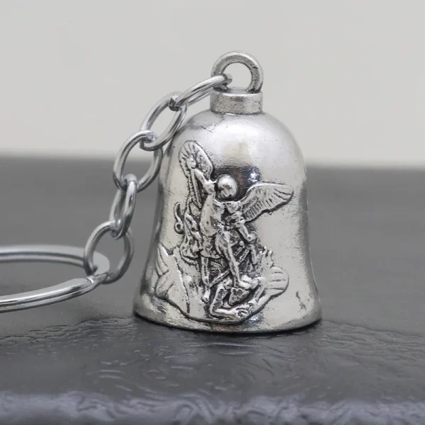 Vintage Small Metal Bell Guadalupe Pendant for Car Bag Decoration Jewelry Keychain Accessories