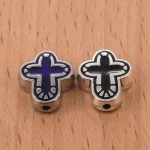 Cross Knight Virgin Alloy Beaded Beads Collection Handmade DIY Bracelet Necklace Material Earrings Jewelry - Image 3