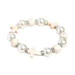 Christian Holy Prayer Bracelet Pearl Cross Turquoise Christ Women's Jewelry Church Rituals Rosary Memorare Easter Pentecost - Image 4