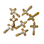Catholic Crucifix Alloy Inri Jesus Cross with Wooden Cross Religious DIY Rosary Jewelry Accessories for Children Wholesale - Image 4
