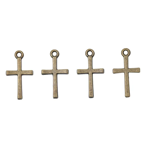 Retro Catholicism Religious Zinc Alloy Classic Charms for Making Cross Gift Couple Pendants Supplies Handmade Accessorie