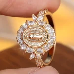 Retro Jewelry Copper Micro-inlaid Ring Niche Design Fashion Ring Jewelry Women's High-end Jewelry - Image 3