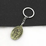 Saint Christopher Key Holder St. Anthony Silver Metal Keyring Protection Traveller Gift Catholic Keychain Religious - Image 5