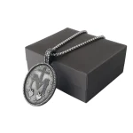 Euro-american Virgin Mary Zinc Alloy Religious Pendant Hip Hop Punk Goth Strand Snake Bone Chain Neutral Color Necklace - Image 5