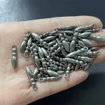 Alloy Electroplated Imitation Gold Silver Plant Pattern Tassel Pendant Earrings Hanging Ornaments Jewelry Bracelet Beads DIY - Image 2