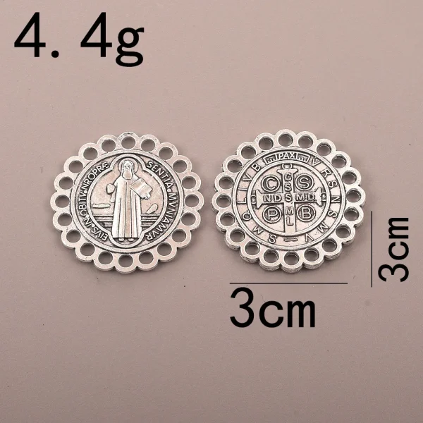 Hot-Selling Religious Catholic Cross Pendant Necklace Antique Silver Plated Zinc Alloy DIY Jewelry for Wedding Party &am
